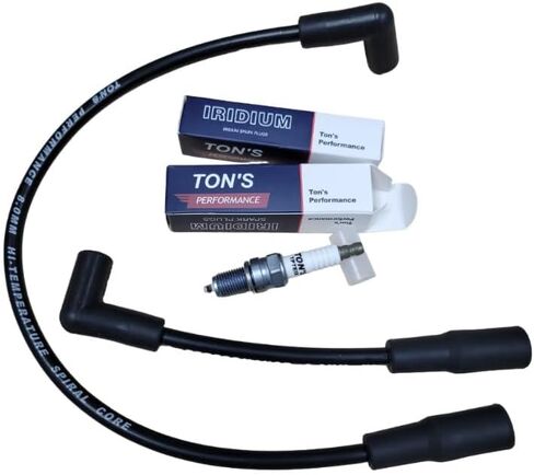 8mm wires & Iridium Spark plugs for Harley Davidson Big Twin 1999-2017 FXD Dyna/Softail 99DYNA / TP7EIX in Kuwait