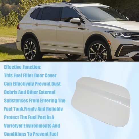 GXARTS Fuel Gas Tank Cap Cover White Fuel Tank Door Gas Filler Lid 5NN809909 5NN809909A 5NN-809-909-A Compatible With Volkswagen Tiguan 2019 2020 2021 2022 2023 Filler Door Lid White in Saudi Arabia