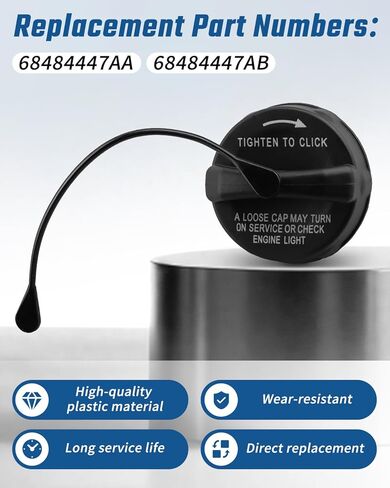 Fuel Filter Cap Fit for Wrangler JL 2018-2022 for Jeep Gladiator Fit for Dodge Challenge 2020 2021 2022 Replace 68484447AA 68484447AB in Saudi Arabia