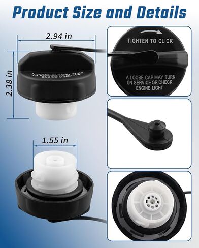 Fuel Filter Cap Fit for Wrangler JL 2018-2022 for Jeep Gladiator Fit for Dodge Challenge 2020 2021 2022 Replace 68484447AA 68484447AB in Saudi Arabia