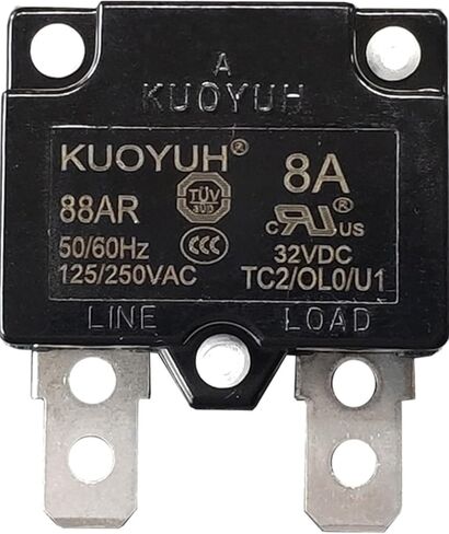 KUOYUH Circuit Breaker 88AR series 125/250VAC 50/60Hz (3-20A) (1pc) (20A) in Saudi Arabia