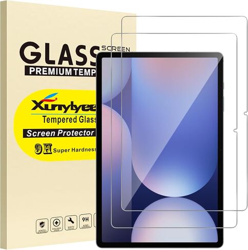 عبوتان، واقي شاشة لجهاز سامسونج جالاكسي تاب S9 بلس/ S9 FE بلس 12.4 بوصة من الزجاج المقوى المضاد للخدش in Kuwait