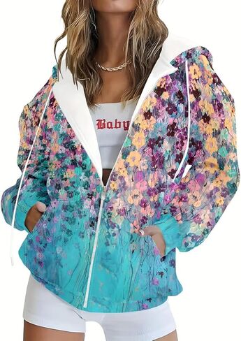 Plus Size Womens Zip Up Hoodies Sweatshirts with Pocket Fall Fashion Outfits Casual Jackets 2025 Winter Clothes in Saudi Arabia