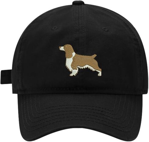 Mens Baseball Caps English Springer Embroidered Washed Cotton Adjustable Dad Hat in Kuwait
