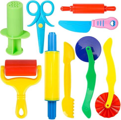 Playdough Tools for Kids, 24 Pieces Play Dough Tools Set with Rolling Pins,Playdough Cutters,Playdough Extruders,Scissor in Saudi Arabia
