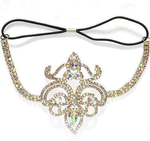 الراين الفخذ سلسلة مجوهرات، مهرجان الهذيان كريستال الساق سلسلة مثير قابل للتعديل مطاطا حجر الراين الفخذ الجسم سلسلة مجوهرات للنساء الطرف in Kuwait