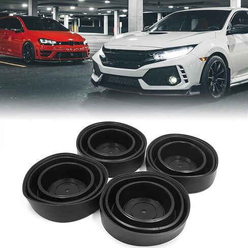 uxcell Universal 4Pcs Black Rubber Housing Seal Cap Dust Cover for Car LED Headlight in Saudi Arabia