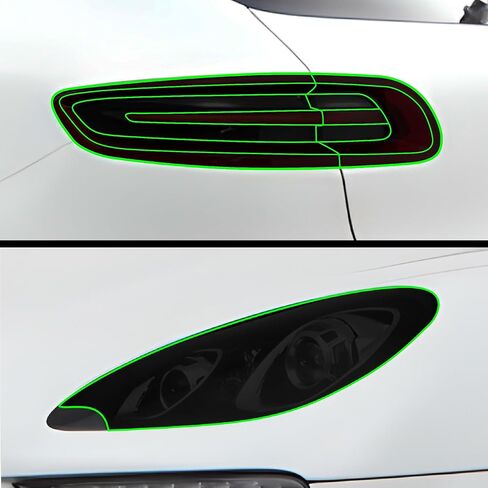 BOGAR TECH DESIGNS Rear Taillight Tail Light Tint Kit PPF Compatible with Porsche Macan 2015-2018, Dark Smoke in Saudi Arabia