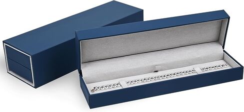 Ultra Smooth Soft Touch Bracelet Box - Bracelet & Necklace Box for Women & Men - Luxury Jewelry Box with Sleeve, Suede Interior & Secure Tabs - Ideal for Bracelet Jewelry Gift Box in Saudi Arabia