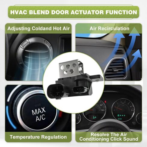 Radiator Fan Blower Motor Resistor, HVAC Fan Blower Motor Resistor Compatible with Dacia Duster Logan Mcv II Sandero, Replaces 255502585R, 255503792R, 255501295R, K109147 in Kuwait