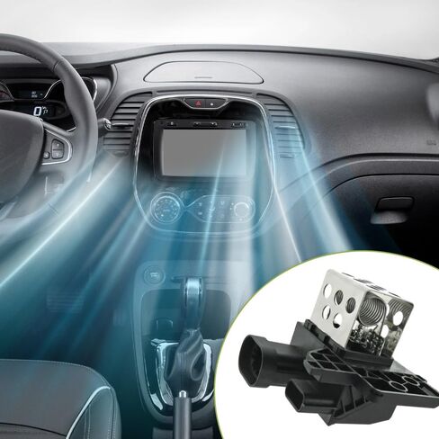 Radiator Fan Blower Motor Resistor, HVAC Fan Blower Motor Resistor Compatible with Dacia Duster Logan Mcv II Sandero, Replaces 255502585R, 255503792R, 255501295R, K109147 in Kuwait