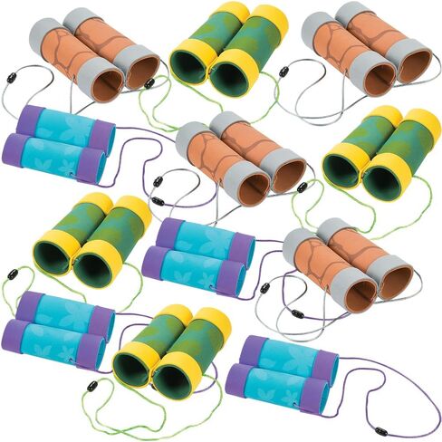 مناظير أنبوبية من Fun Express Craft - الحرف اليدوية للأطفال والأنشطة المنزلية الممتعة - لوازم/ديكور المدرسة الكتابية للعطلات VBS - مجموعة الحرف اليدوية -12 in Kuwait