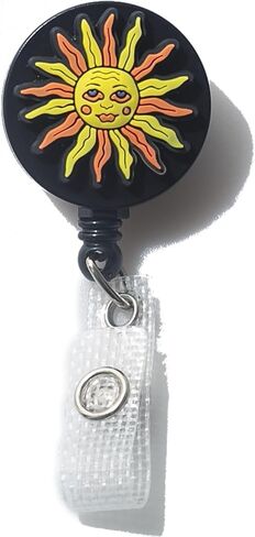 بكرة شارة ممرضة مضحكة، حامل شارة لطيف، مشبك شارة قابل للسحب، بكرات حامل شارة اسم الهوية مع مشبك التمساح الدوار (ابتسامة ب) in Kuwait