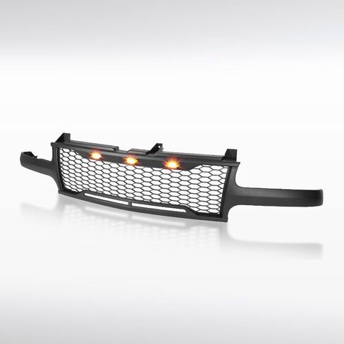 AUTOZENSATION Compatible with 1999-2002 Chevy Silverado 1500, Matte Black Mesh Grille w/LED Lamps in Saudi Arabia