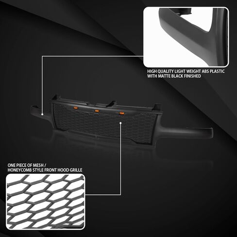 AUTOZENSATION Compatible with 1999-2002 Chevy Silverado 1500, Matte Black Mesh Grille w/LED Lamps in Saudi Arabia