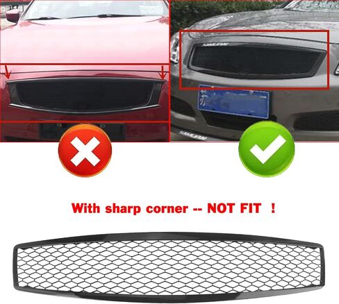 Front Grill Grille Mesh For Infiniti G G35 G37 2007 2008 2009 Sedan 4 Door Gloss Black in Kuwait