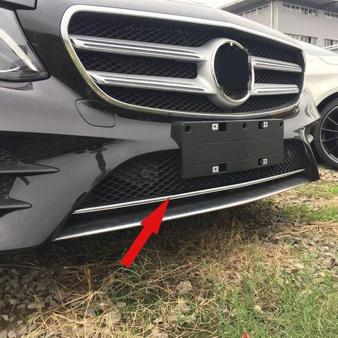 صالح لمرسيدس بنز جديد E-Class W213 E300 سيدان سبورت 2017 2018 2019 2020 كروم الجبهة السفلى غطاء مصبغة الشواية الزخارف in Saudi Arabia