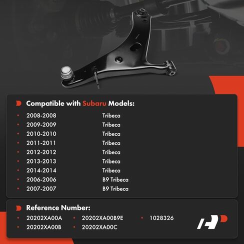 A-Premium Front Right Lower Control Arm, with Ball Joint & Bushing, Compatible with Subaru Tribeca 2008-2014, B9 Tribeca 2006-2007 in Saudi Arabia