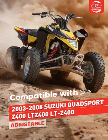 Front Upper & Lower A-Arms +3" Wider for 2003-2004 Suzuki LTZ400/ Kawasaki KFX400, Adjustable Camber & Toe, Extended Width Suspension Arms, Red Powder Coated Finish in Kuwait