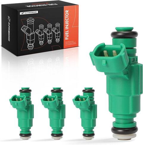 A-Premium Fuel Injectors Compatible with Hyundai Santa Fe 2001-2006, Accent 2006-2011, Sonata 1999-2005, Tucson 2005-2009 & Kia Optima 2001-2006, Rio 2006-2010, Set of 4 in Saudi Arabia