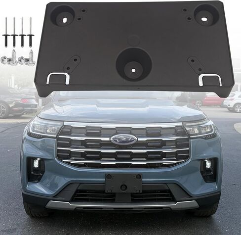 FASTCHE إطار لوحة الترخيص الأمامية متوافق مع 2025 2026 Ford Explorer المصد الأمامي لوحة الترخيص حامل لوحة الترخيص استبدال # RB5Z-17A385-AA FO1068211 in Saudi Arabia
