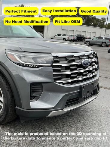 FASTCHE إطار لوحة الترخيص الأمامية متوافق مع 2025 2026 Ford Explorer المصد الأمامي لوحة الترخيص حامل لوحة الترخيص استبدال # RB5Z-17A385-AA FO1068211 in Saudi Arabia