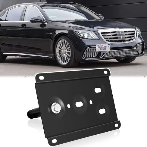 Front Bumper License Plate Mount Compatible with 2008-up Challenger, 2011-up Charger, 2011-up Durango, 2011-up Grand Cherokee No Drill Front Grille License Plate Frame Anti-Theft Bracket Holder in Kuwait