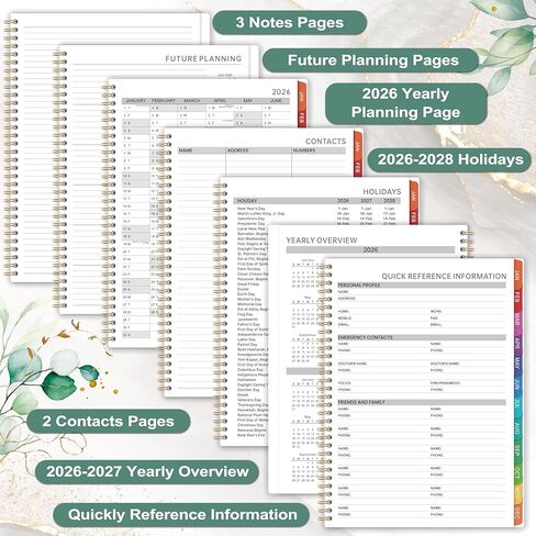 2025 Appointment Book/Planner - 2025 Daily Planner, 8'' x 10'', Weekly Appointment Book 2025, January - December 2025, Daily Planner 2025 with 30-Minute Interval in Kuwait