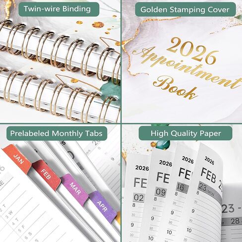 2025 Appointment Book/Planner - 2025 Daily Planner, 8'' x 10'', Weekly Appointment Book 2025, January - December 2025, Daily Planner 2025 with 30-Minute Interval in Kuwait