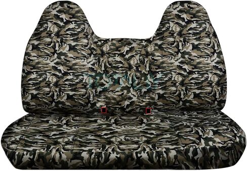 Totally Covers Compatible with 1992-1998 Ford F-150 F-250 F-350 Camo Truck Seat Covers (Front/Rear Solid Bench) w/wo Separate Headrests: Orange Tree F-Series F150 F250 F350 in Saudi Arabia