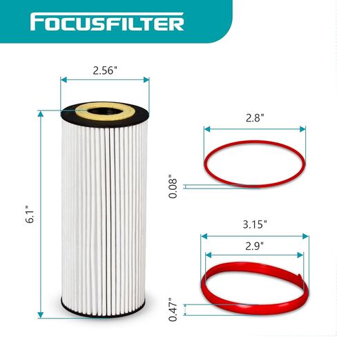 FOCUSFILTER HU7029z OEM Grade Oil Filter, Compatible with Audi Q5/A6/Q7/A6 Quattro/A5/S4/S5 3.0L V6, Porsche Cayenne 3.0L V6 2011–2018, Replaces HU722z, 06E115562A, 06E115562, 06E115466 in Saudi Arabia