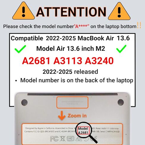 Laptop Shell Compatible with MacBook Air 13.6 inch 2025-2022 Model A2681 M2 A3113 M3 A3240 with Liquid Retina Display & Touch ID, Graphic Plastic Hard Case & Keyboard Cover, Colorful Brain in Kuwait