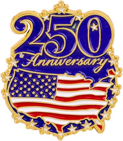 1 قطعة/10 قطعة USA 250th الذكرى التذكارية المينا دبوس 1776-2026 الوطنية التلبيب دبابيس لعيد الاستقلال يوم المحاربين القدامى in Kuwait