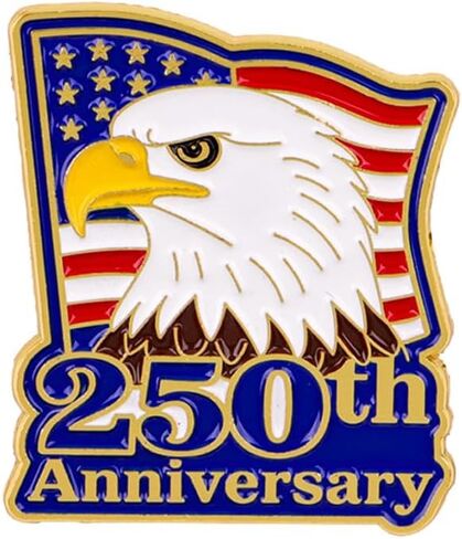 1 قطعة/10 قطعة USA 250th الذكرى التذكارية المينا دبوس 1776-2026 الوطنية التلبيب دبابيس لعيد الاستقلال يوم المحاربين القدامى in Kuwait