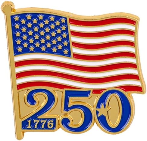 1 قطعة/10 قطعة USA 250th الذكرى التذكارية المينا دبوس 1776-2026 الوطنية التلبيب دبابيس لعيد الاستقلال يوم المحاربين القدامى in Kuwait