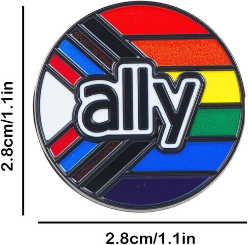 9PCS Ally Pride Pins LGBTQ Supporter Rainbow Pin Ally Accessories Pride Decorations Gay Lesbian Trans Merch LGBTQ Pins in Kuwait
