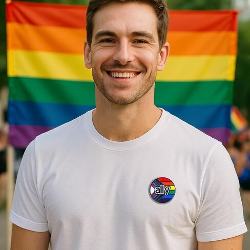 9PCS Ally Pride Pins LGBTQ Supporter Rainbow Pin Ally Accessories Pride Decorations Gay Lesbian Trans Merch LGBTQ Pins in Kuwait