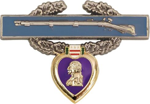 Army Combat Infantry Purple Heart 1.5" Pin in Saudi Arabia