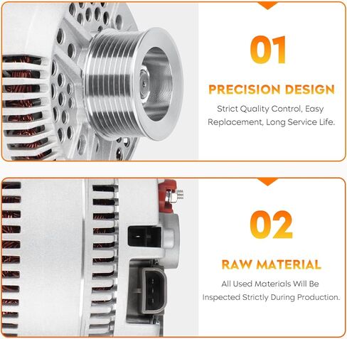 New Alternator 7.3L 7.3 for Ford F-350 1995-1997, for F250 1995-1996, for E-350 Club Wagon 2003, for E350 Econoline 1995-1998, for E350 Econoline Club Wagon 1995-2002, 130Amp, AFD0070, 7768 in Saudi Arabia