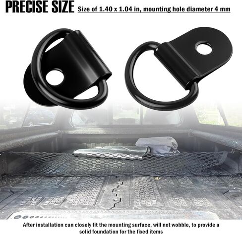 6PCS Upgraded D Ring Tie Down Anchor Kit with Screws,Stainless Steel Trailer Tie Down Anchor for Securing Cargo Nets,Anti-Rust Truck Bed Ties Downs Anchors Car Accessories in Saudi Arabia