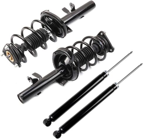 Front + Rear Strut & Coil Spring Assembly Set for Ford for Focus 2012-2013 Complete Struts Shocks Assembly Replace 172523 349194 in Saudi Arabia