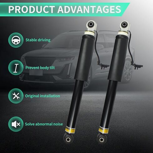 2PCS 84178213 Rear Struts Shock Absorber Compatible with 2015-2018 Silverado 1500, Air Suspension Shocks 2015-2018 GMC Sierra 1500 22953019 23303448 23314866 23425431 in Kuwait