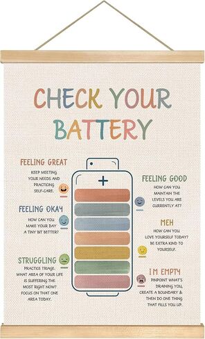 Feelings Chart Wall Banner,18.5x14inch Emotional Regulation and Social Emotional Learning Poster for Classroom, Therapy Office,Kids Room Decor,Educational Canvas Hanging Art, Mental Health Wall Decor Gift(Colorful-Feelings) in Saudi Arabia