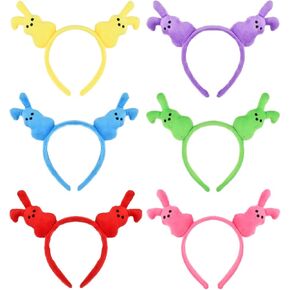 عصابات رأس أرنب عيد الفصح، 6 قطع، آذان أرنب قطيفة، ألوان متنوعة in Kuwait