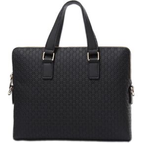 Men's Briefcase Fashion Shoulder Bag Crossbody 14 Inch Laptop Male Business Handbag Travel Bag(Black) in Kuwait