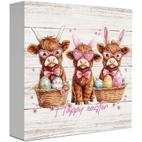 He Has Risen Decor Christian Easter Decorations - Rustic Religious Easter Wooden Block Sign for Desk Table Shelf 5x5 Inches in Saudi Arabia