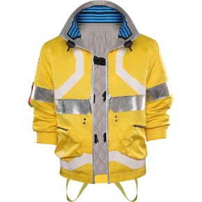 سترة تنكرية لراكبي الدراجات النارية للبالغين معطف أصفر أنيمي سويت شيرت بسحاب زي للرجال والنساء قميص مطبوع in Kuwait