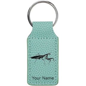 LaserGram Rectangle Keychain, Praying Mantis, Personalized Engraving Included (Green) in Kuwait