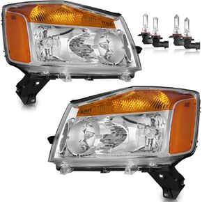 Headlights for 2004-2015 Nissan Titan, 2005-2007 Armada OEM Headlamp Replacement, High/Low Beam W/Bulbs, Driver & Passenger Side in Saudi Arabia
