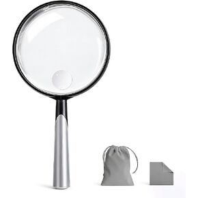 عدسة مكبرة محمولة 10X 30X للقراءة - قطر 110 مم، عدسة PMMA، إطار ABS خفيف الوزن، مكبر كبير للأطفال كبار السن، مناسب لهوايات العمل القريبة والعلوم in Kuwait